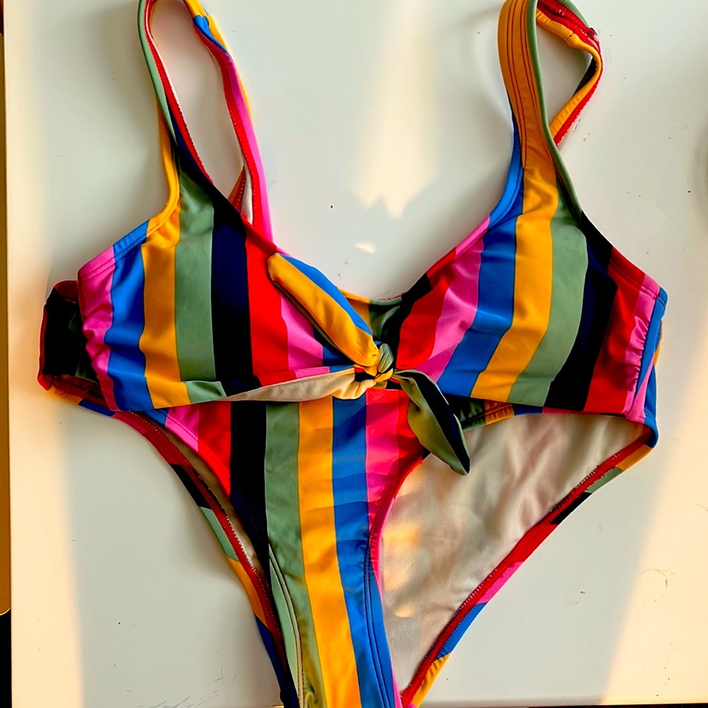 Medium striped bathing suit-New with tags-50% off original price